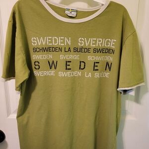 Olive Green Sweden Graphic Tee